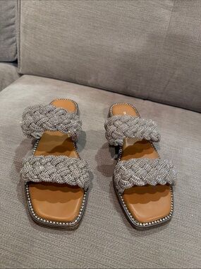 madden girl silver glitter sandals